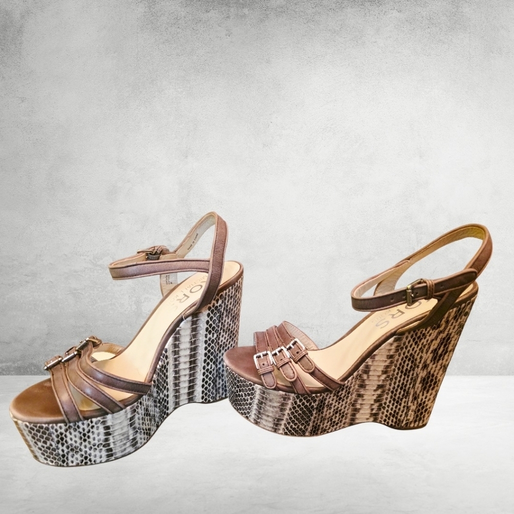 Michael Kors Python Print Wedge Sandals - image 4